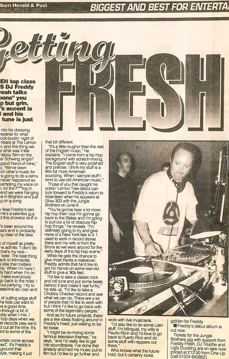 Getting Fresh newspaper feature