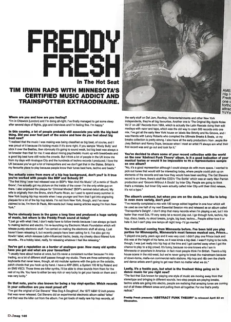 Freddy Fresh newspaper article