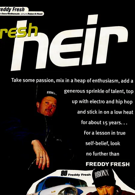 Magazine page featuring Freddy Fresh
