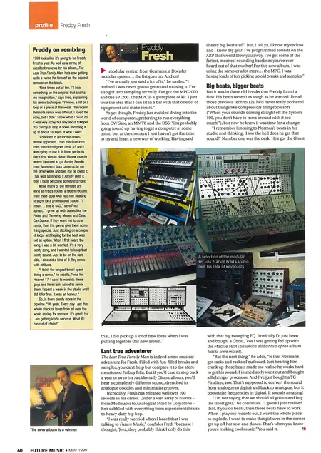 Magazine review featuring Freddy Fresh